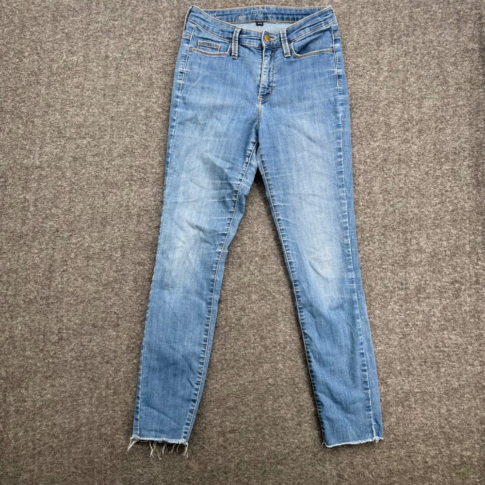 Universal Thread Womens High Rise Skinny Jeans Light Wash Raw Hem Blue Size 4